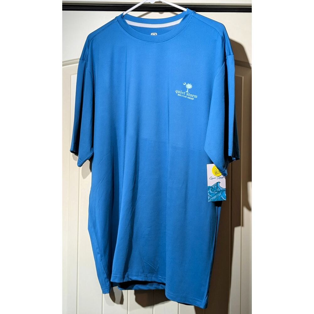 NWT Quiet Storm & Surf Shop Blue Men's Rashguard Tee Size XL